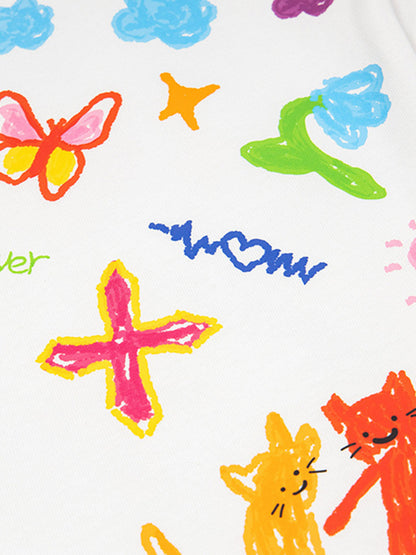 Retro Graffiti Hand-Painted T-Shirt 