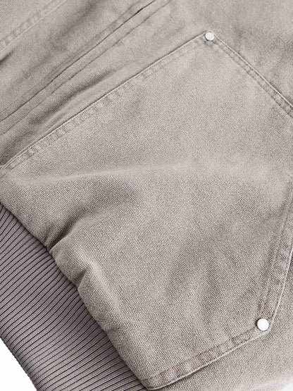 Thesupermade Fur Hooded Zip Up Quilted Jacket 