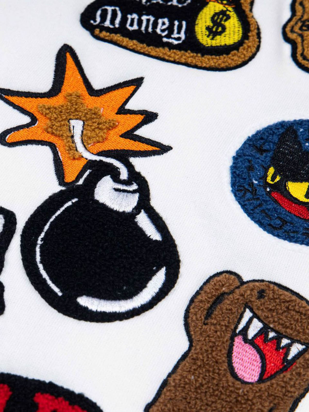 Street Embroidered Letter Badge Hoodie 