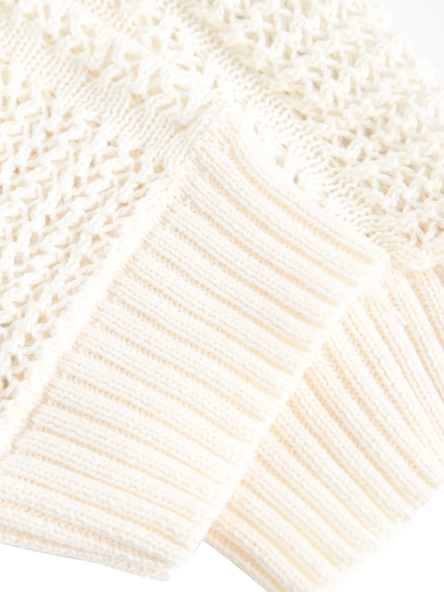 Vintage Ripped Long Sleeve Knitted Jersey V-Neck Sweater 