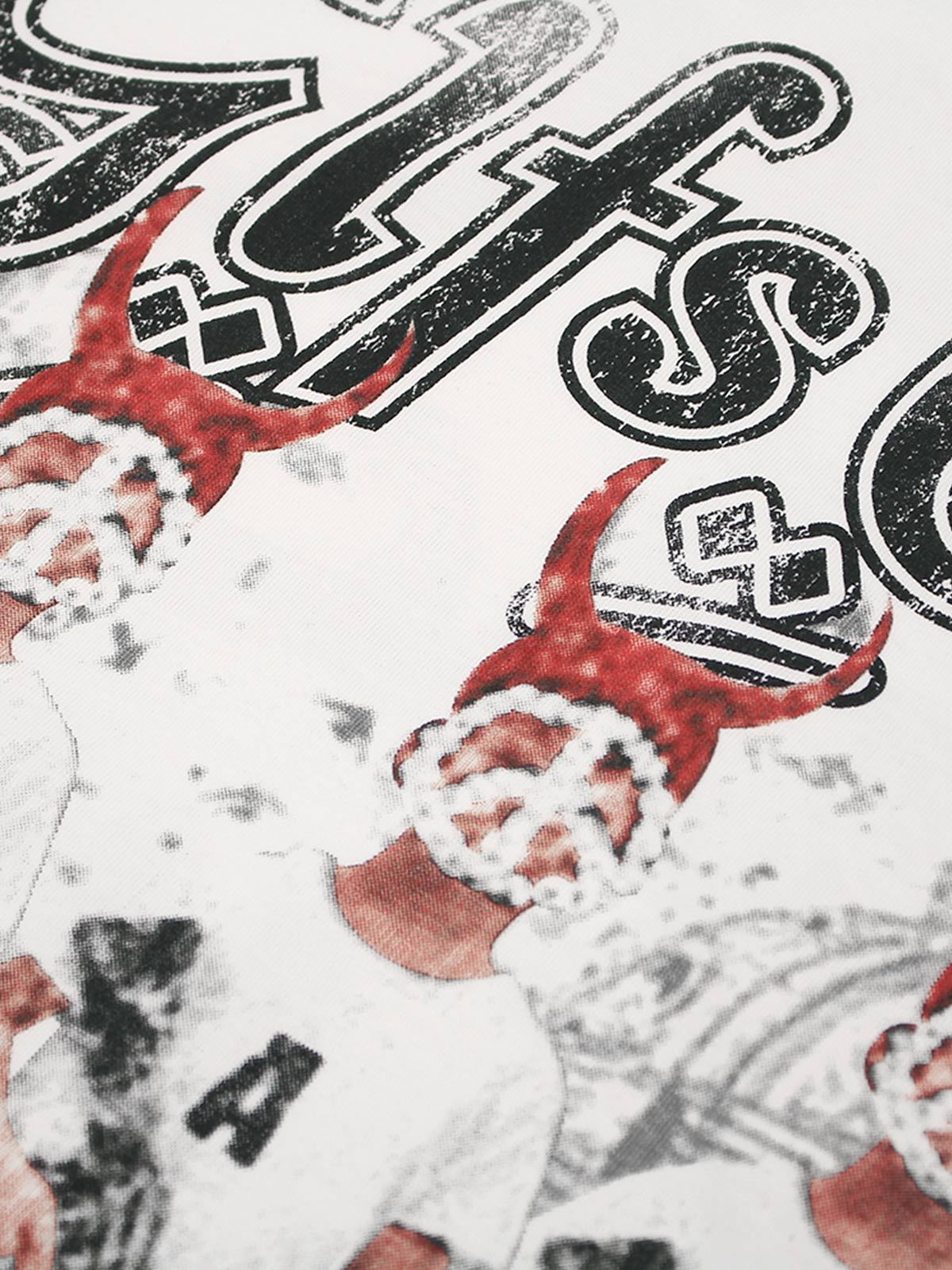 Graffiti Letters Devil Design Graphic T-Shirt 