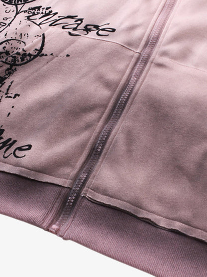 Wasteland Style Distressed Graffiti Hoodie 