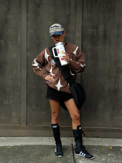 Thesupermade Maillard Star Tassel Ripped Sweater - 1909 