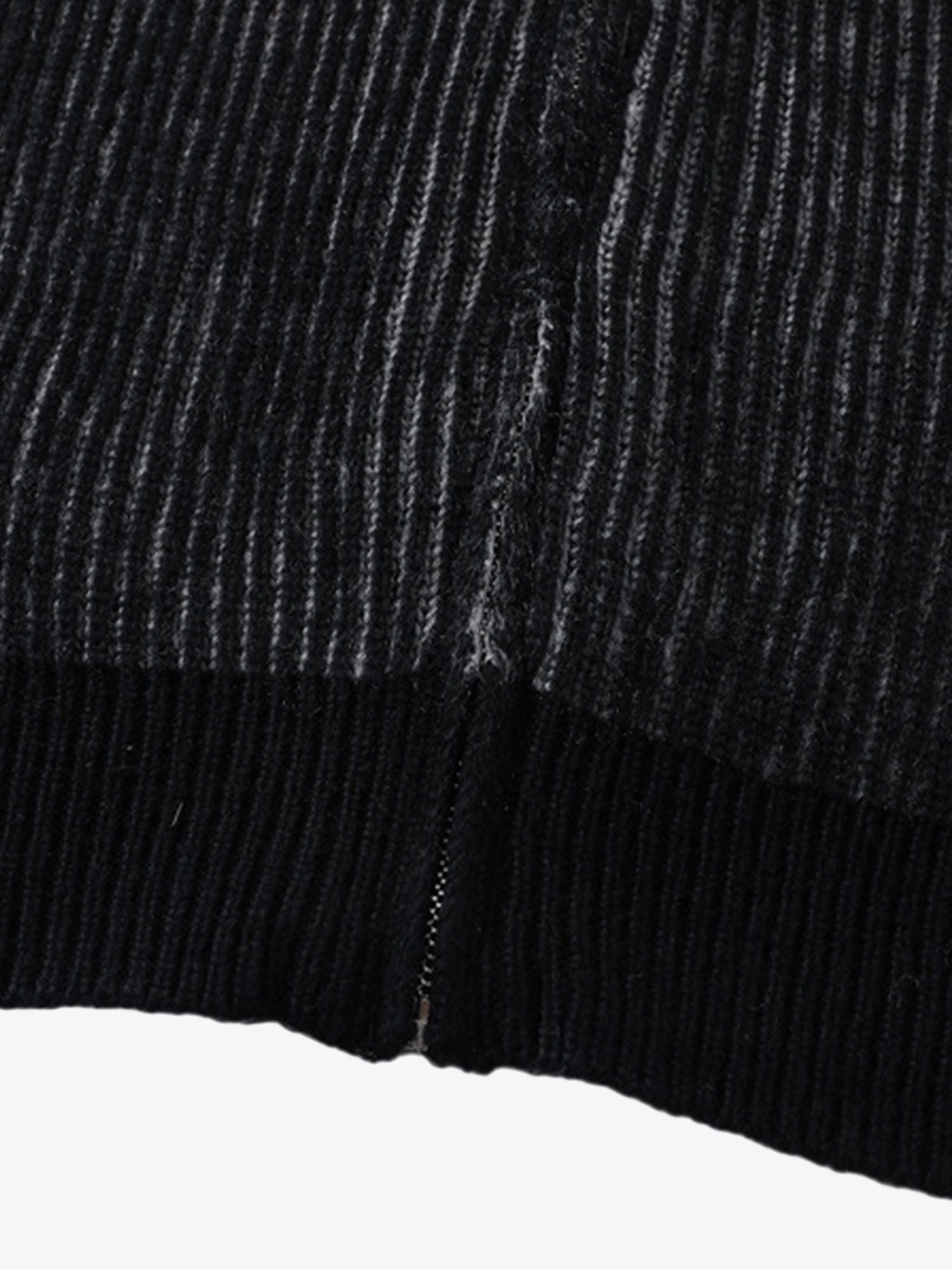 Thesupermade Stand Collar Cardigan Zip Up Sweater 