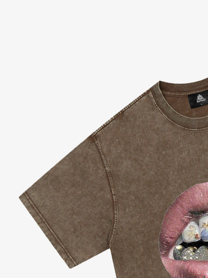 Artistic Lips Graphic T-Shirt 