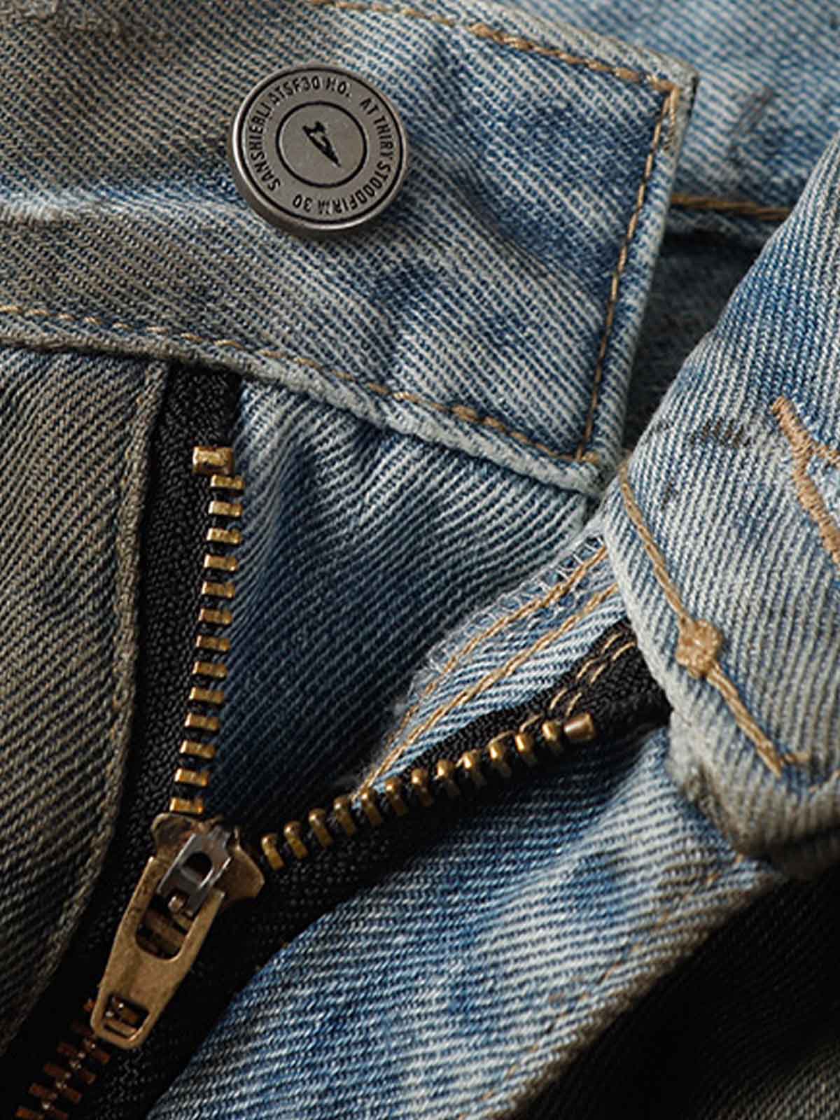 Ripped Dirty Dyed Stripped Jorts 