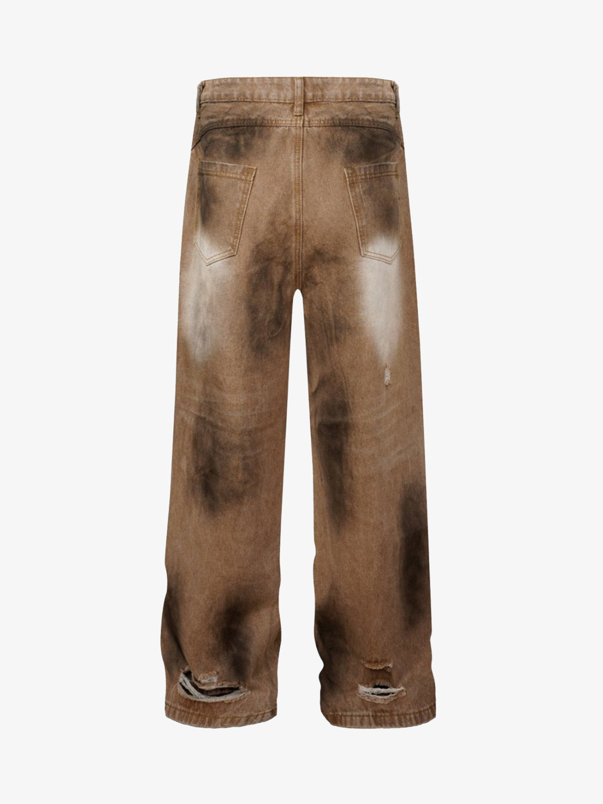 Street Ripped Dirty Dye Jeans 