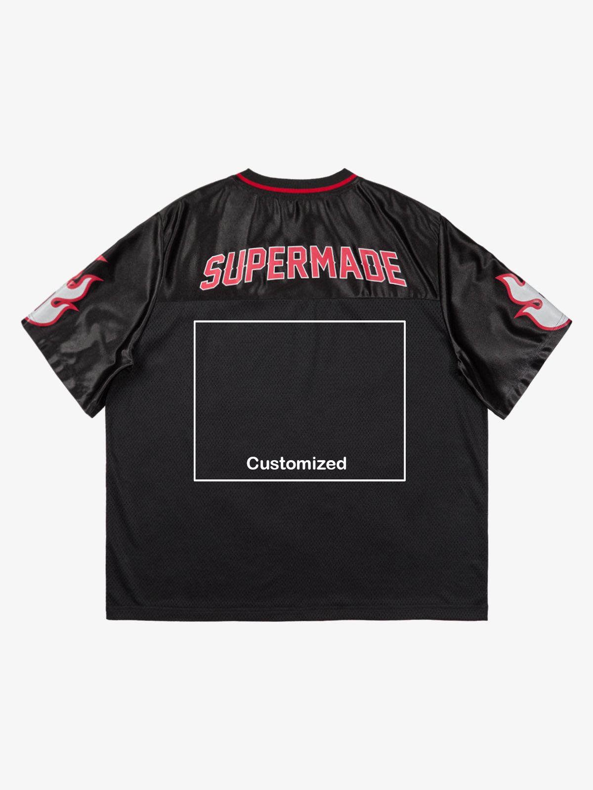 Original Flame Print Football Jersey T-Shirt 