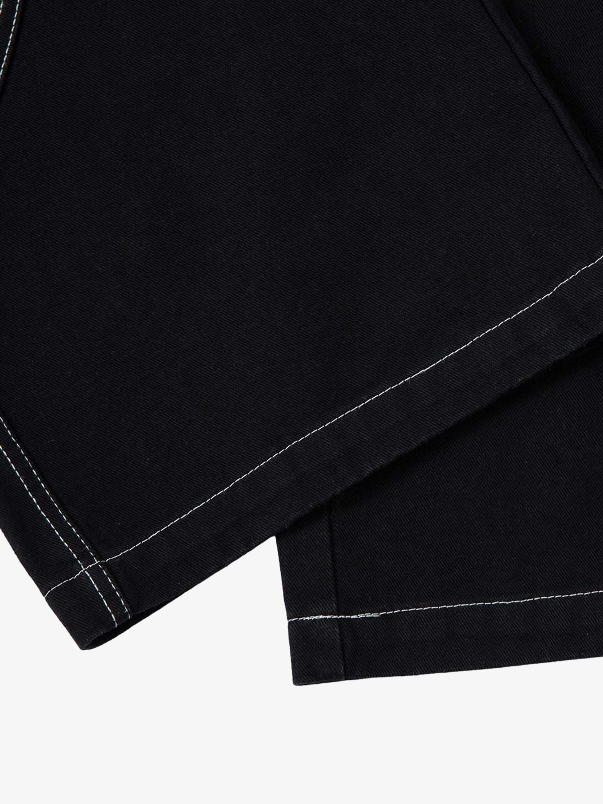 Deconstructed Contrast Embroidered Baggy Jeans - 2330 