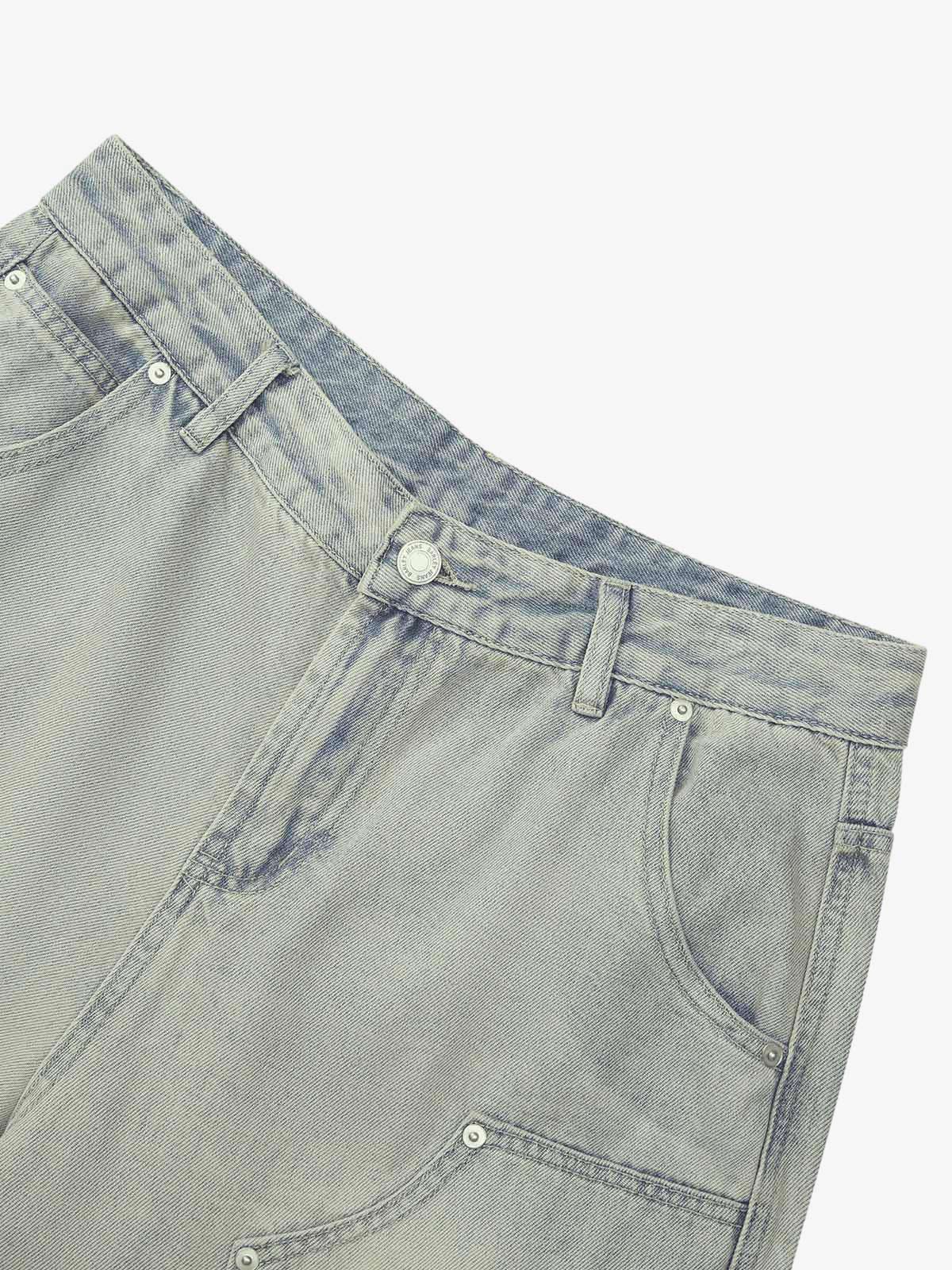 Thesupermade Retro Washed Hip-Hop Shorts 