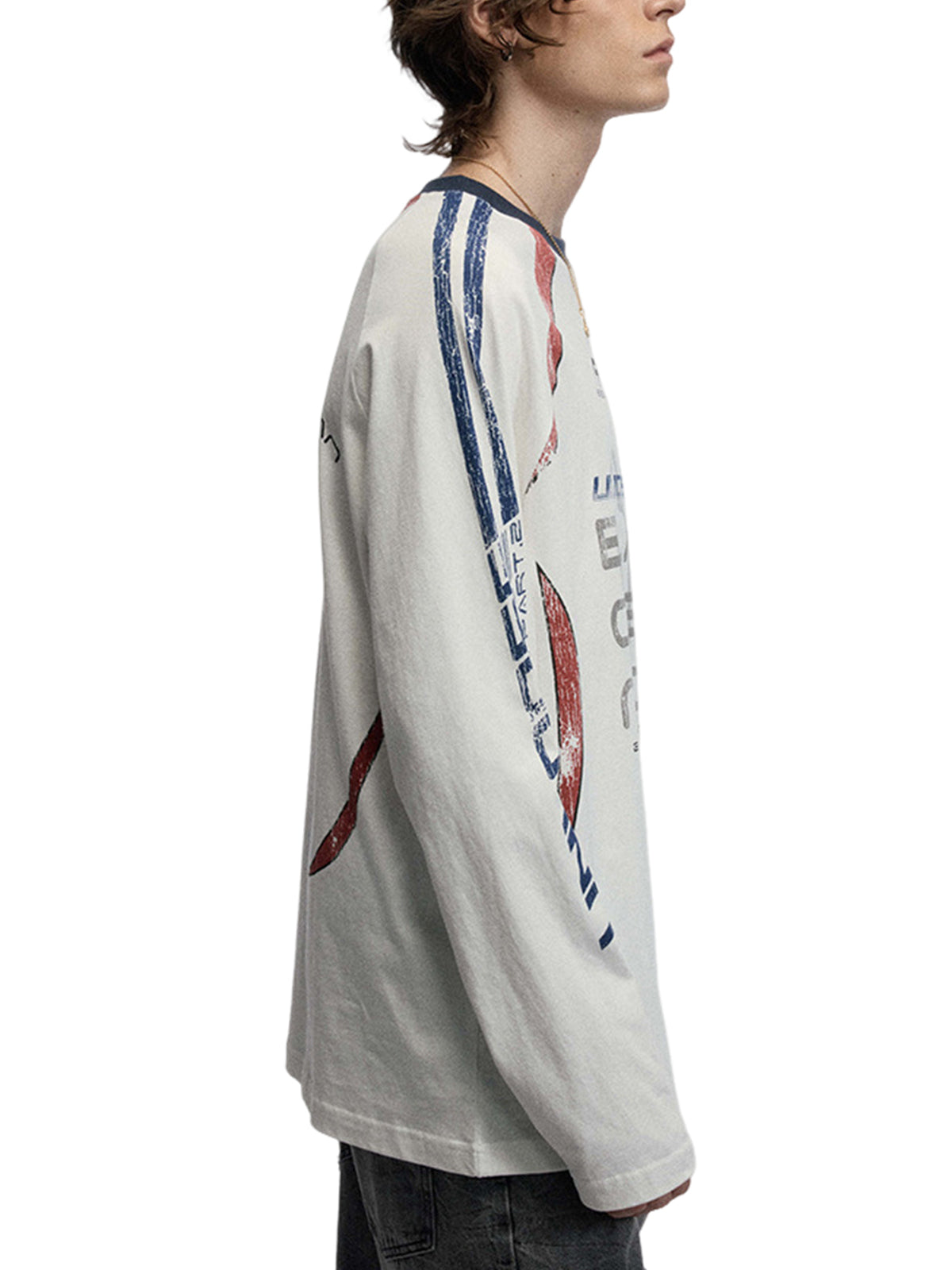 Retro Jersey  Oversized Long Sleeves T-Shirt 
