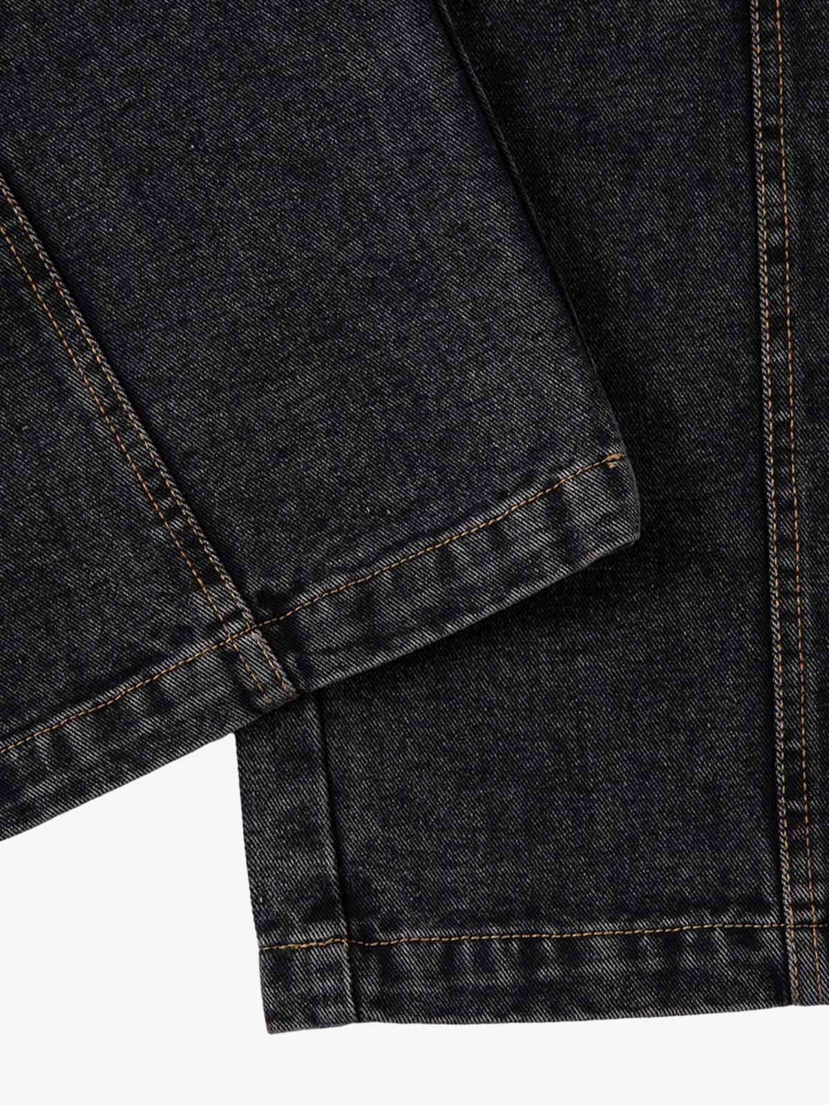 Washed Distressed Deconstructed Split Jeans 