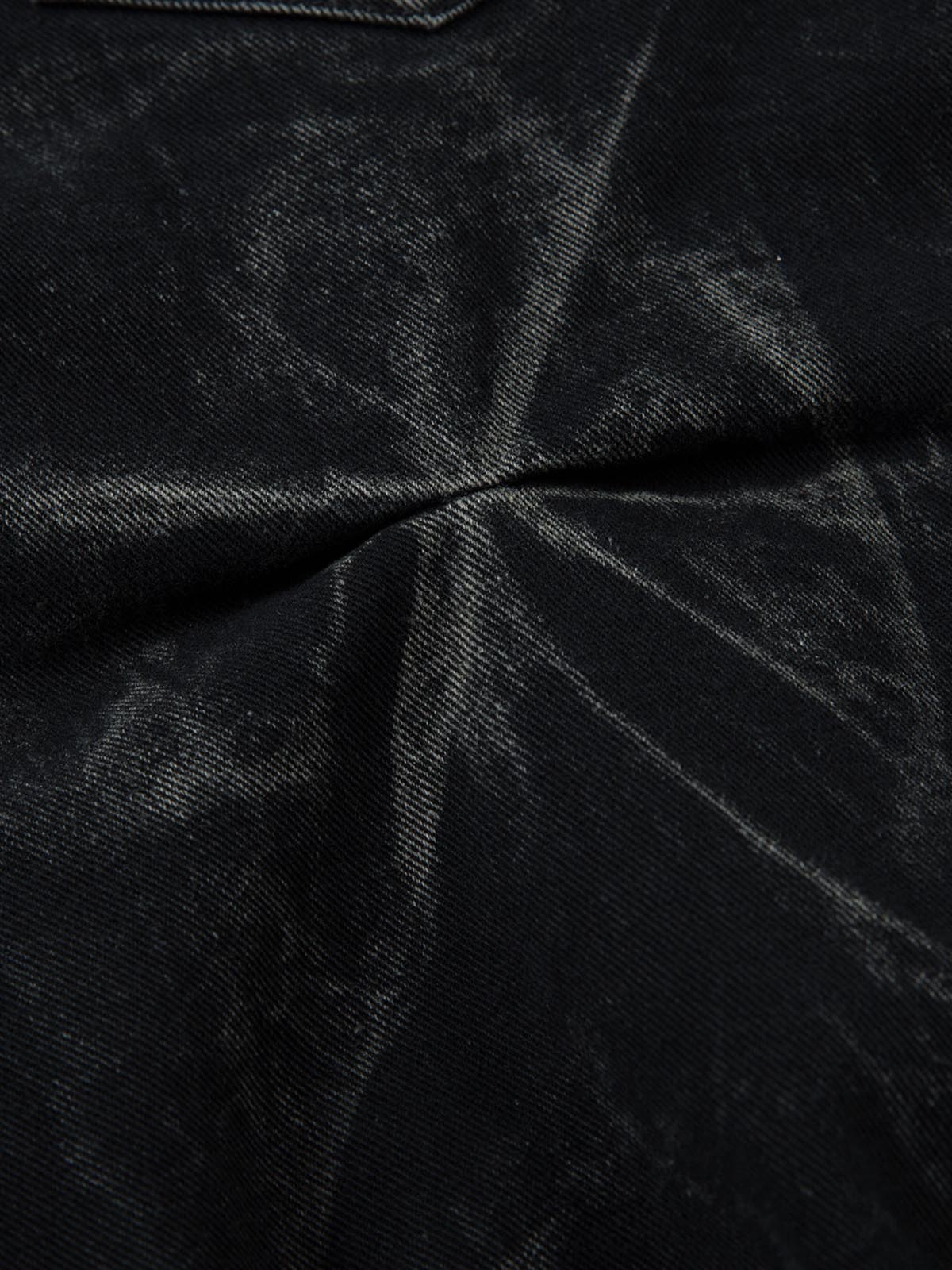 Heavy Washed Distressed Pleated Baggy Jeans - 2282 