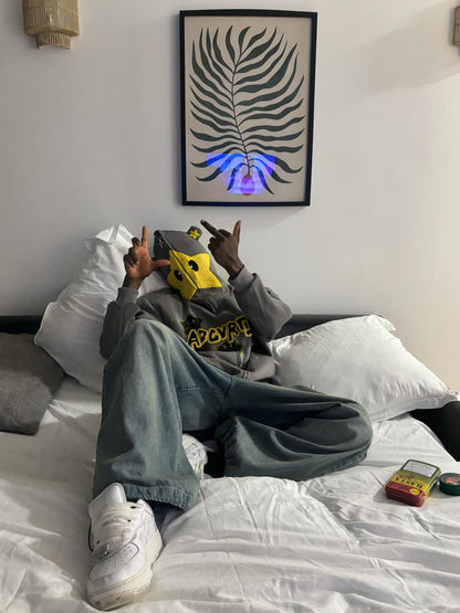 Thesupermade Star Embroidered Hooded Sweatshirt - 1843 