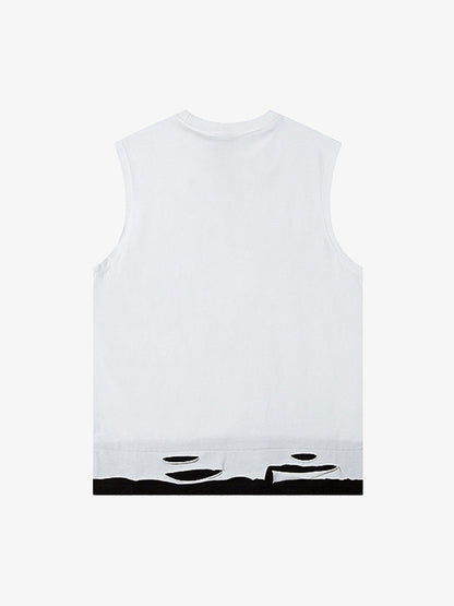 Graphic Letter Chain Vest 
