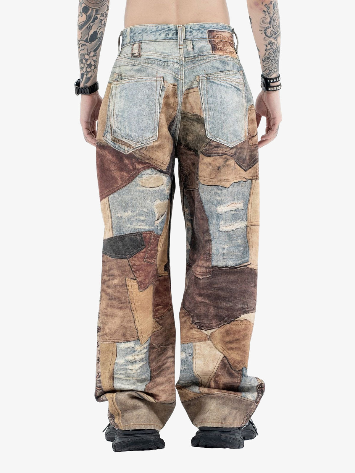 Thesupermade High Street Distressed Washed Printed Jeans - 2246 