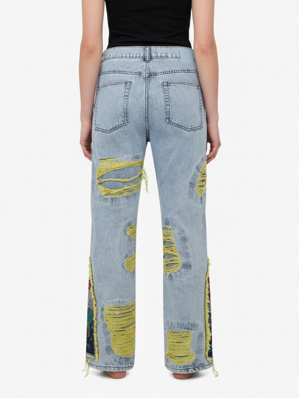 Thesupermade Plum Embroidery Jeans - 1618