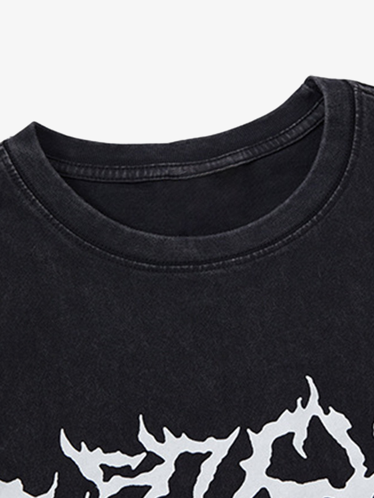 Retro Washed Letter Print Vest 