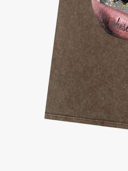 Artistic Lips Graphic T-Shirt 