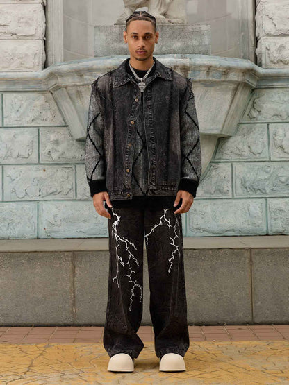 Thesupermade High Street Hip-hop Distressed Washed Jeans - 2185 