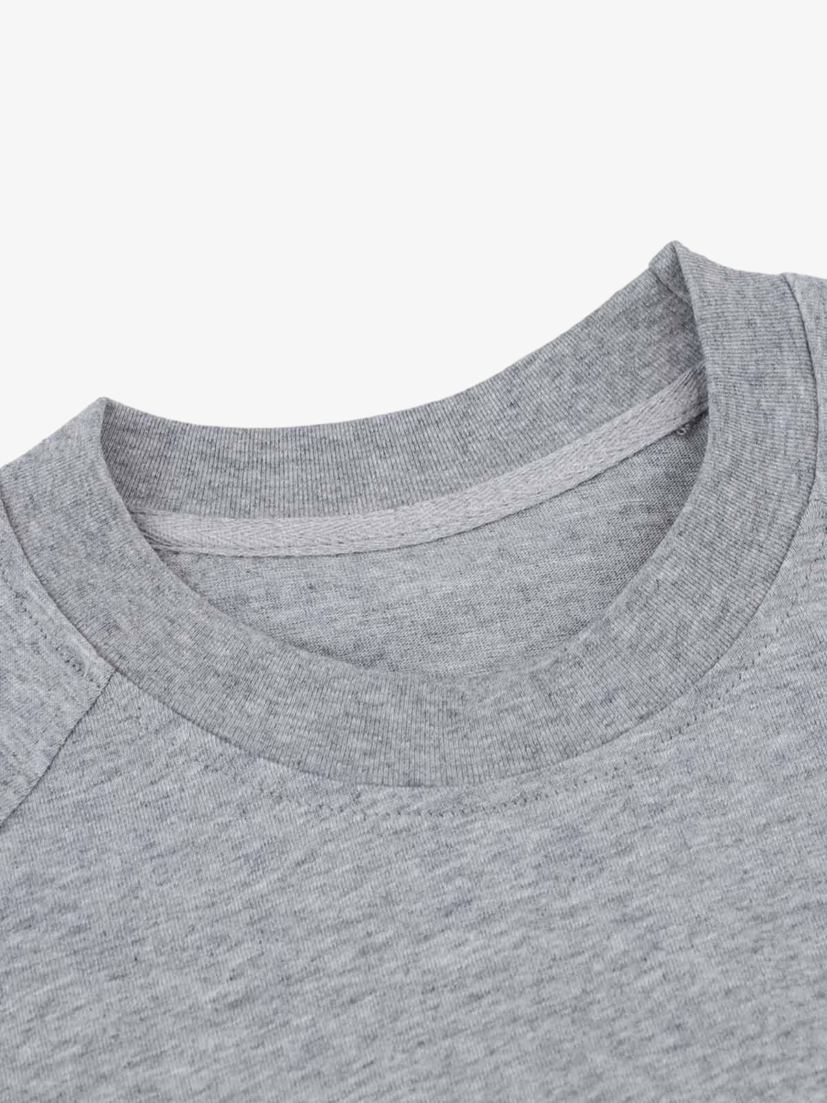 Retro Motorcycle Pleated Patch T-shirt 