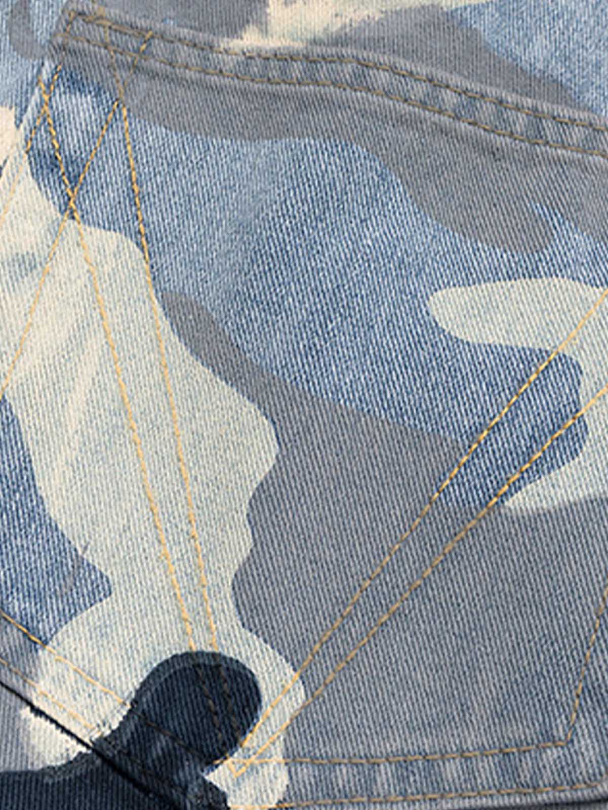 Street Retro Camouflage Baggy Jeans - 2395 
