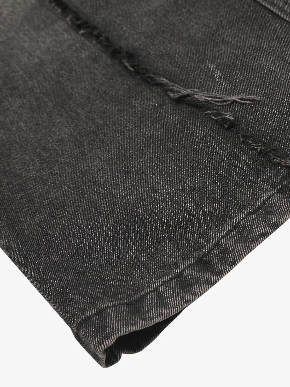 Thesupermade Detressed Raw Edge Multi-pocket Cargo Jeans 