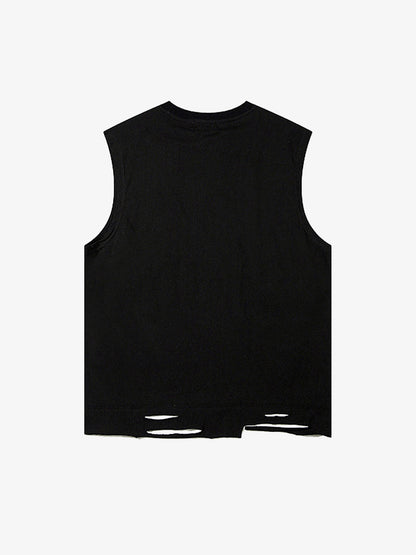 Graphic Letter Chain Vest 