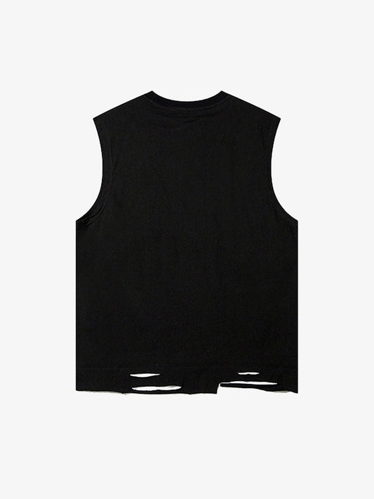 Graphic Letter Chain Vest 
