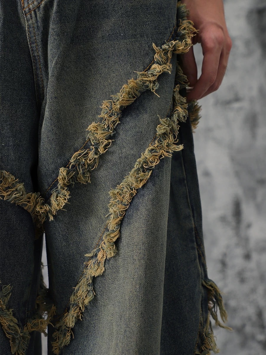 Thesupermade High Street Hip Hop Washed Distressed Jeans - 2069 