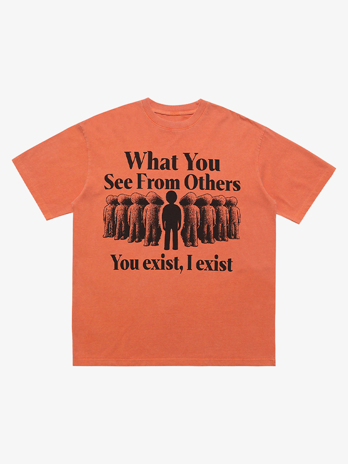 Street Retro Portrait Letter Print T-Shirt 