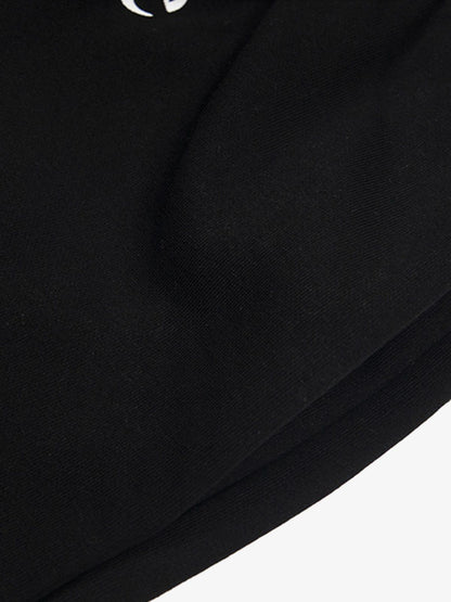 Elastic Letter Double Waist Shorts 