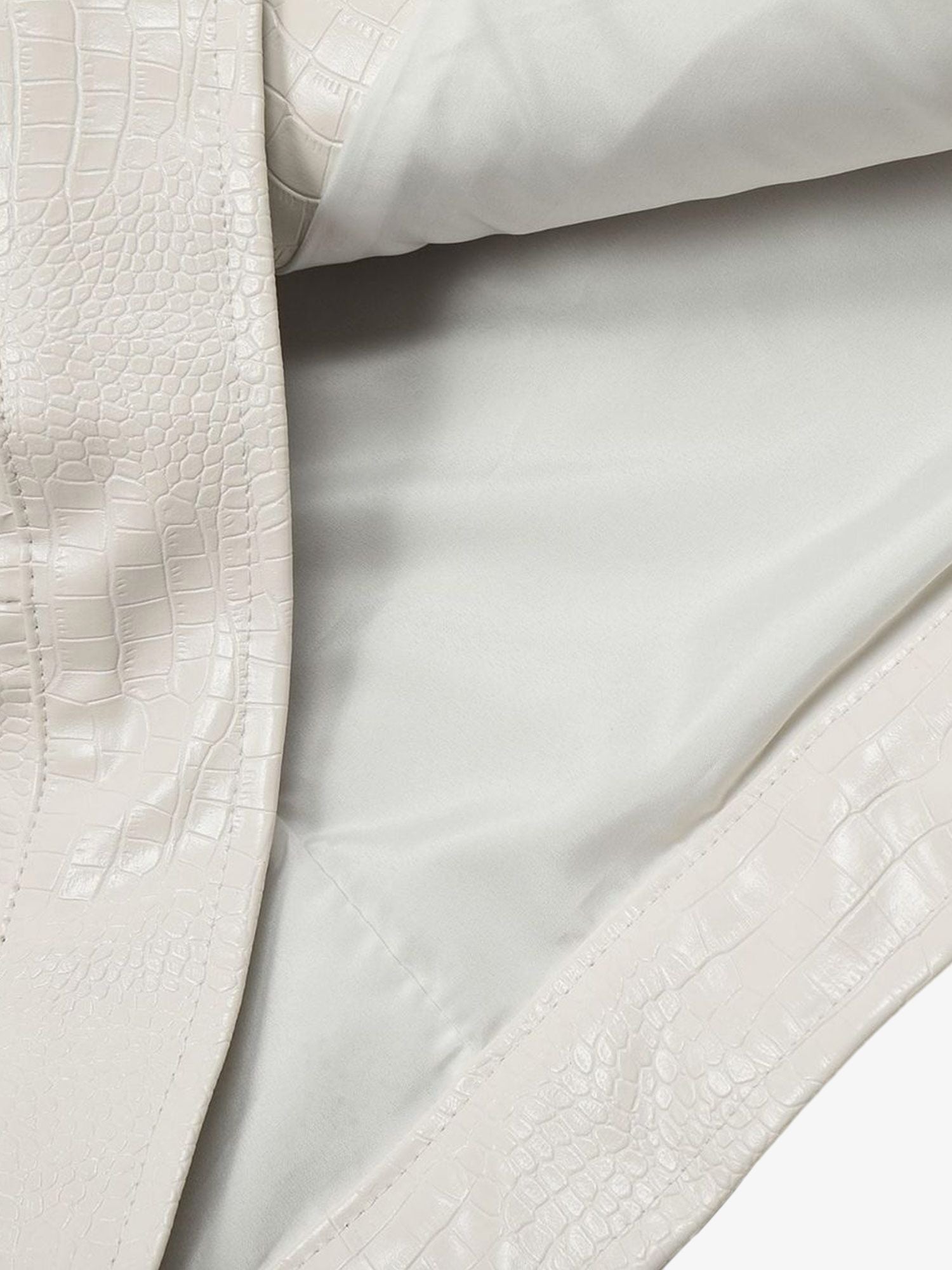 Thesupermade Star Embroidered PU Leather Jacket - 2358 