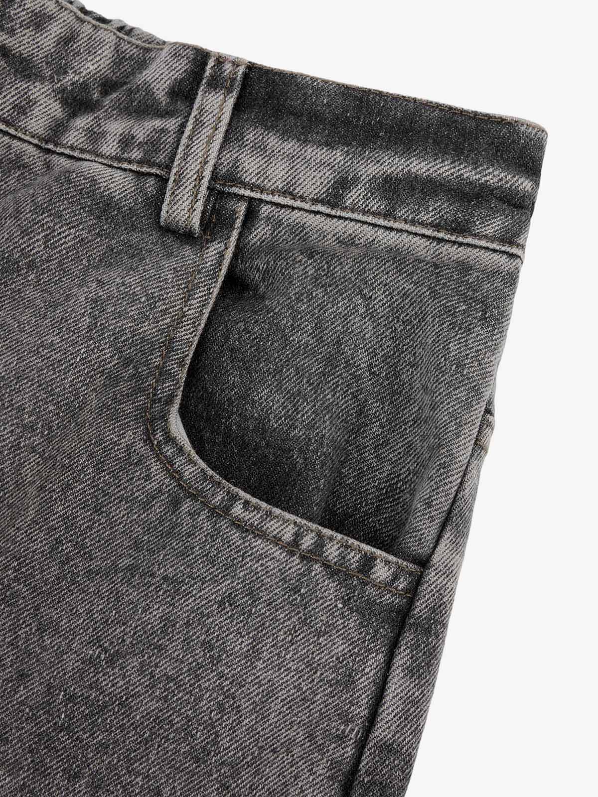 Thesupermade Street Stitching Multi-Pocket Workwear Washed Jeans - 2209 