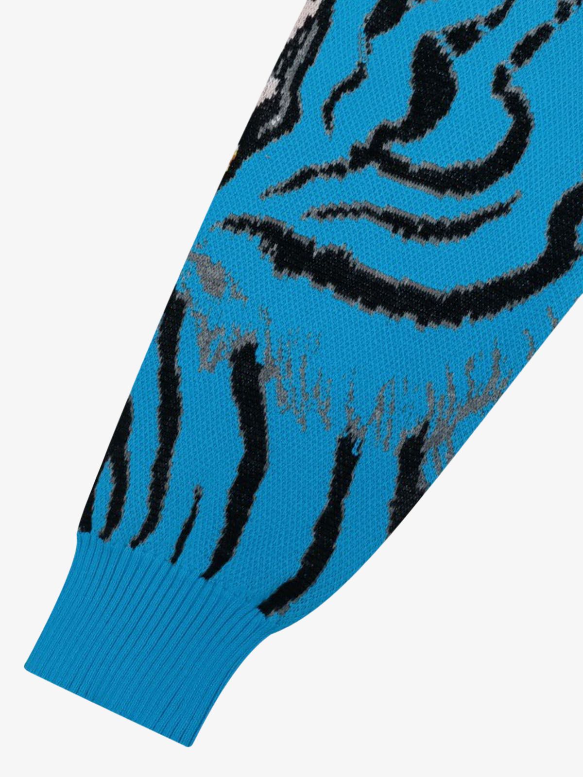 Tiger Crew Neck Knitted Sweater 