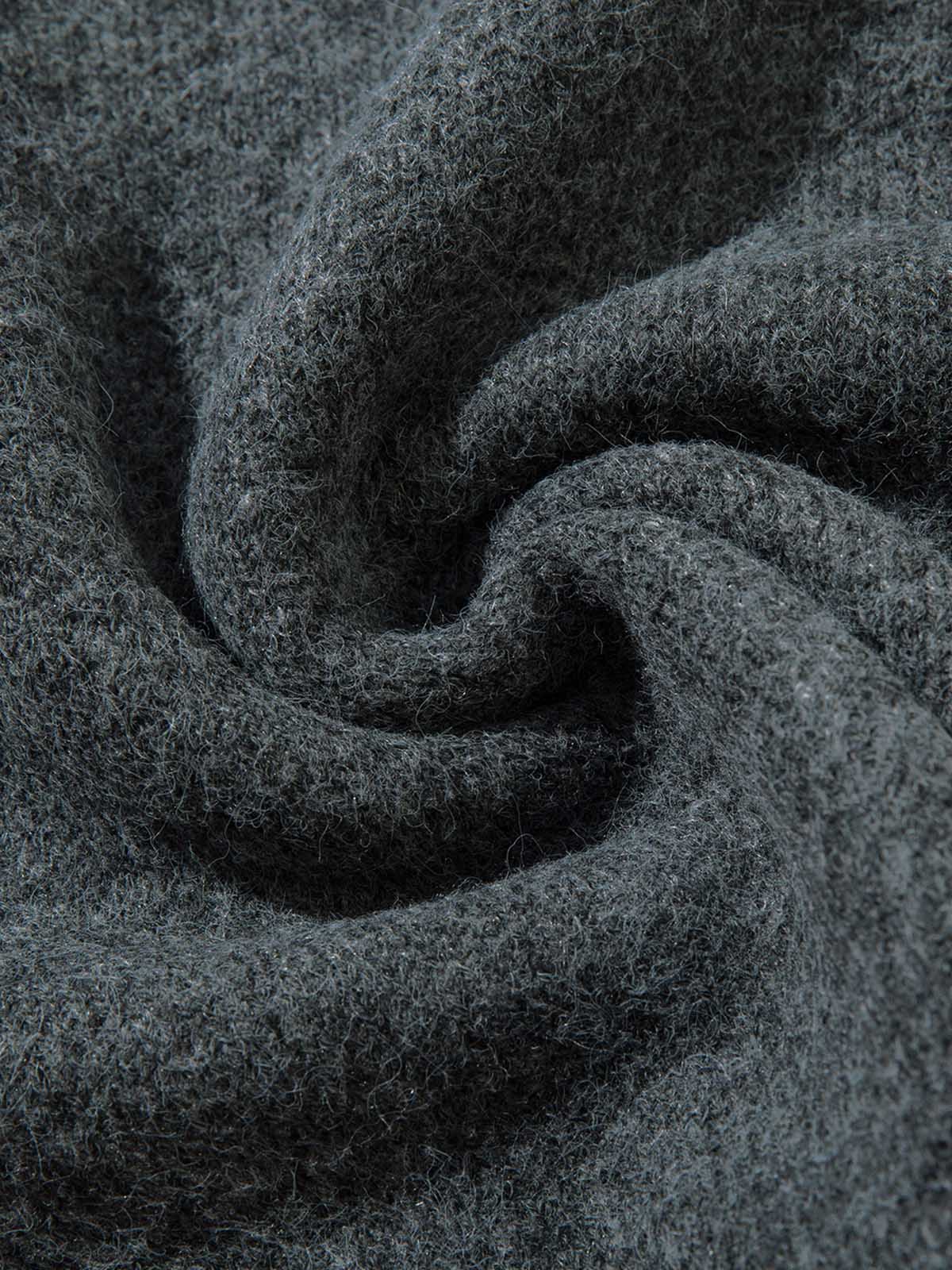 Distressed Quarter Zip Sweater 