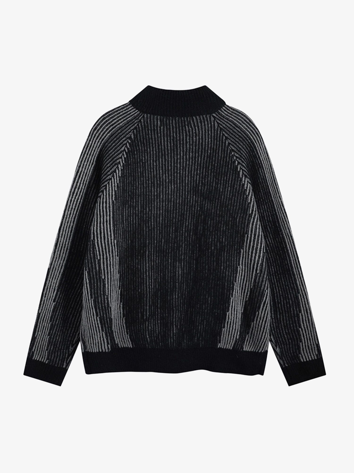 Thesupermade Stand Collar Cardigan Zip Up Sweater 