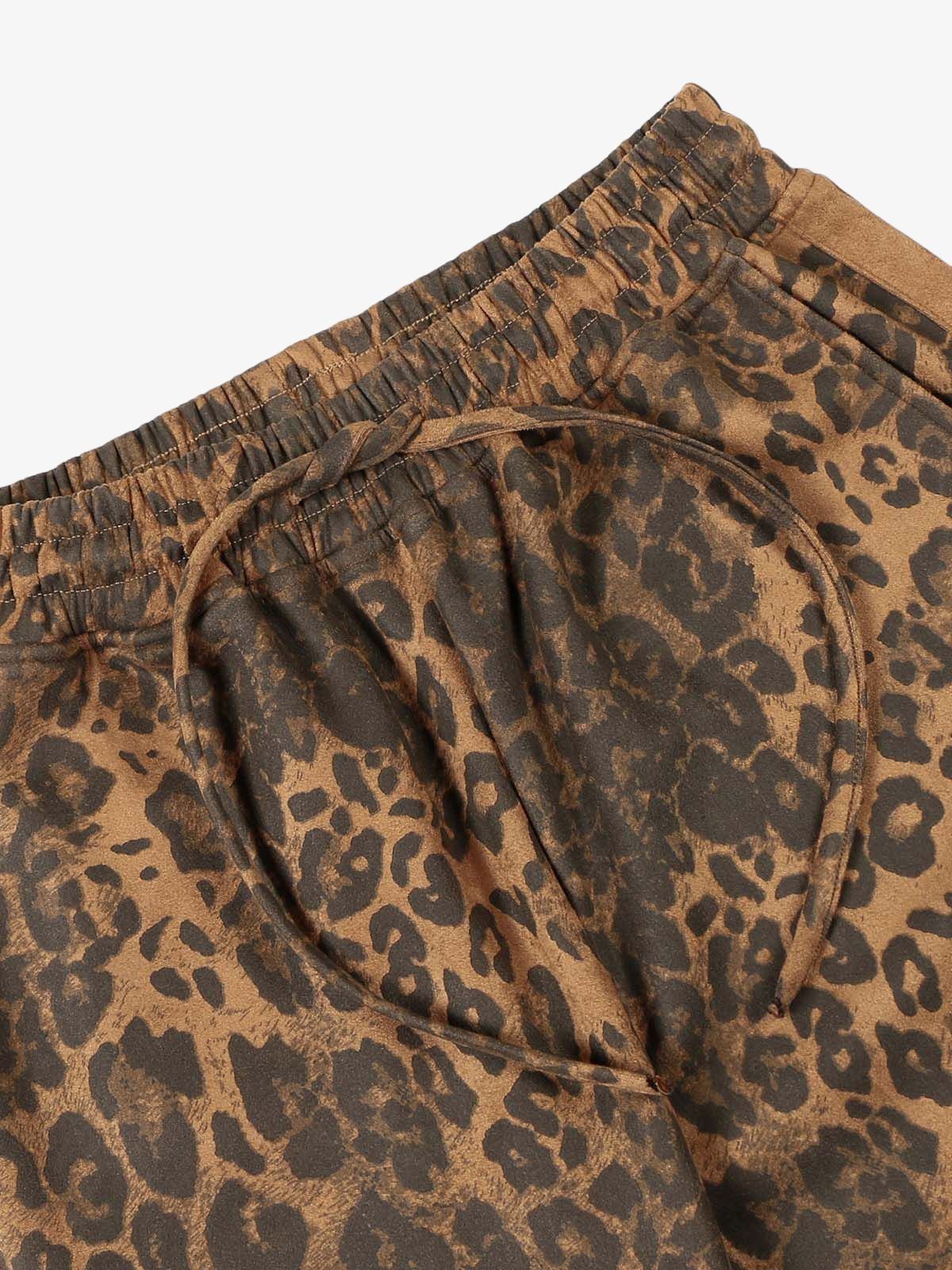 Thesupermade Cheetah Print Suede Tracksuit - 2277 