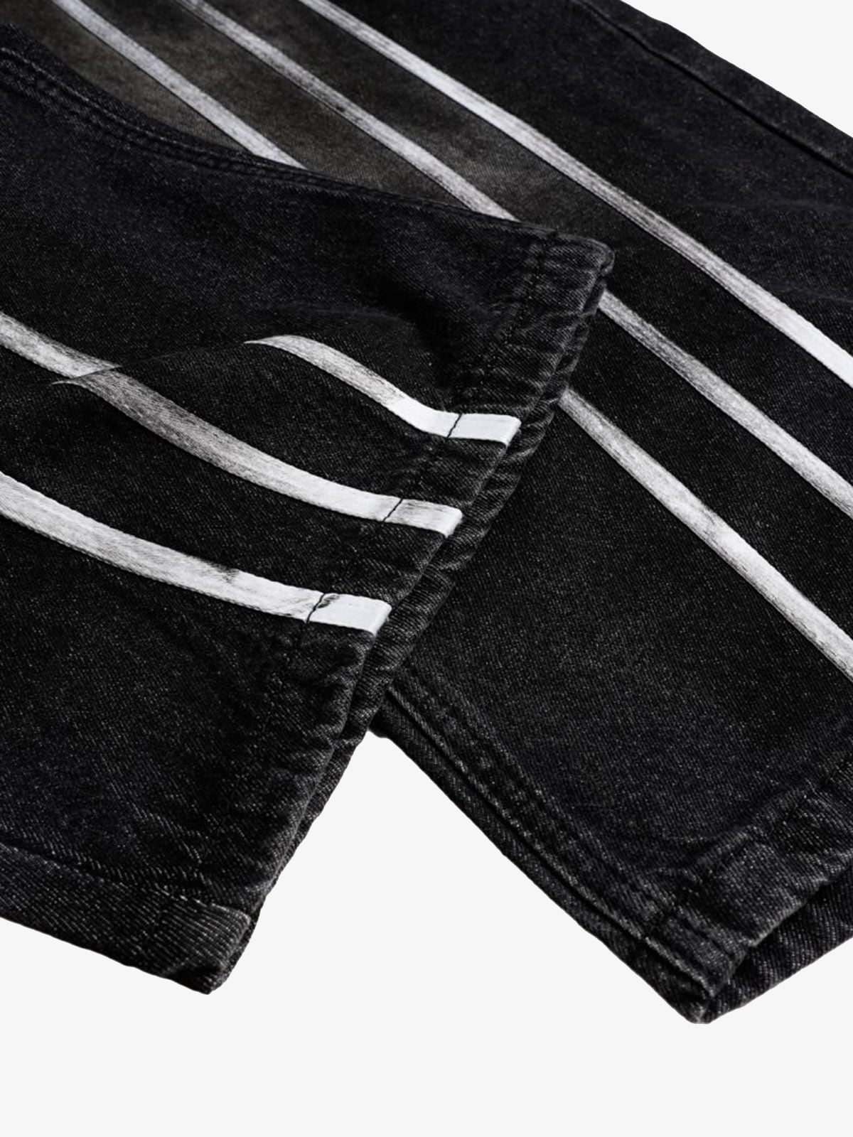 Street Stripe Dirty Dye Barrel Jeans 