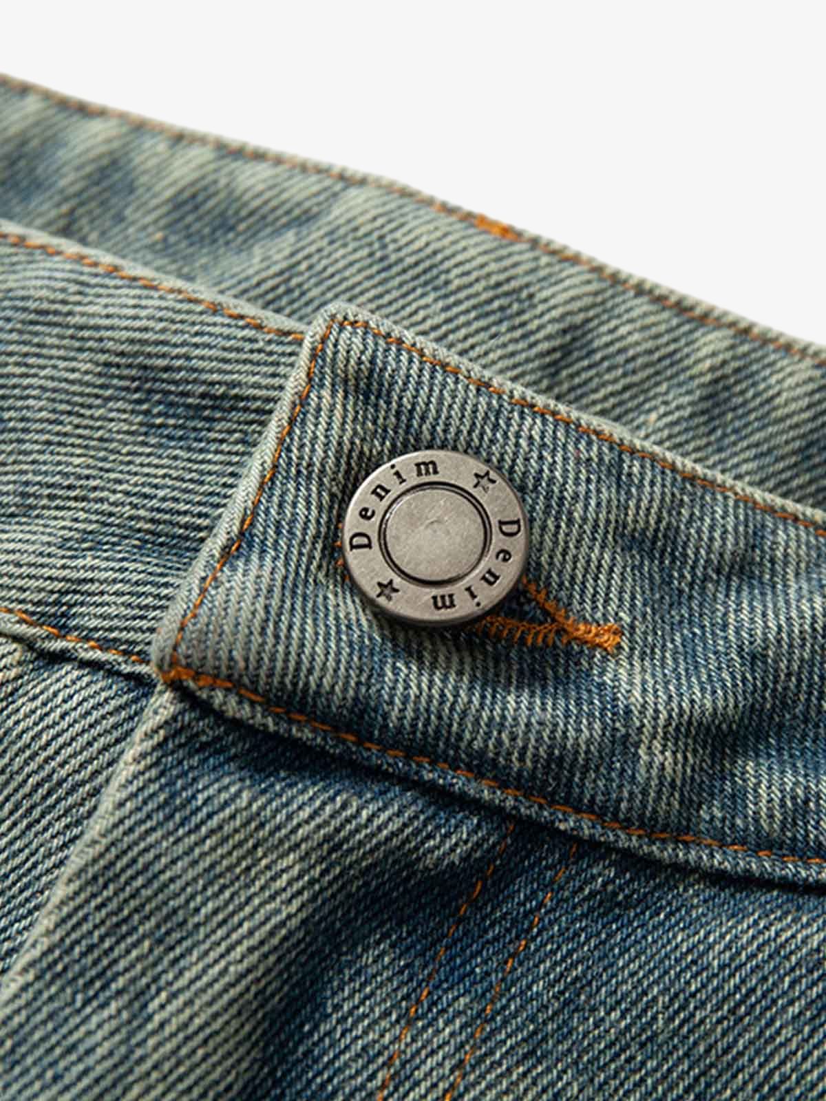 Gradient Washed Raw Edge Jorts 