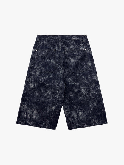 Original Oversized Denim Hoodie And Shorts Set 